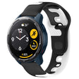 For Xiaomi Watch S1 Active 22mm Double Color Silicone Watch Band(Black+White) - Watch Bands by PMC TechLife | Online Shopping South Africa | PMC TechLife