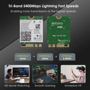 WAVLINK WN675X3M Tri-Band Wi-Fi 6E Network Card Module BT 5.2 5400Mbps Network Adapter