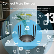 WAVLINK WN531MX3 Wider Coverage AX3000 WiFi 6 Wireless Routers Dual Band Wireless Repeater, Plug:AU Plug