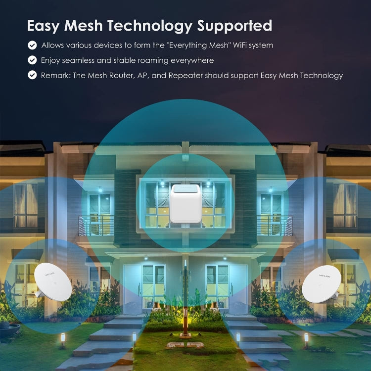 WAVLINK WN535M1 WiFi Wireless Routers 11AC AC1200 Mesh Wireless Repeater Signal Extender, Plug:US Plug