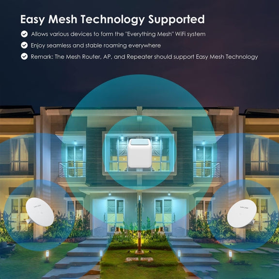WAVLINK WN535M1 WiFi Wireless Routers 11AC AC1200 Mesh Wireless Repeater Signal Extender, Plug:AU Plug