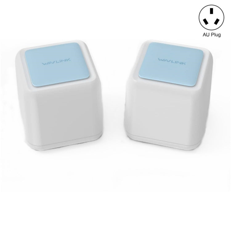 WAVLINK WN535M2 For Home Office 2pcs Mesh Wireless Router AC1200 Dual Band WiFi Signal Booster, Plug:AU Plug