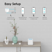 WAVLINK WN535M2 For Home Office 2pcs Mesh Wireless Router AC1200 Dual Band WiFi Signal Booster, Plug:AU Plug