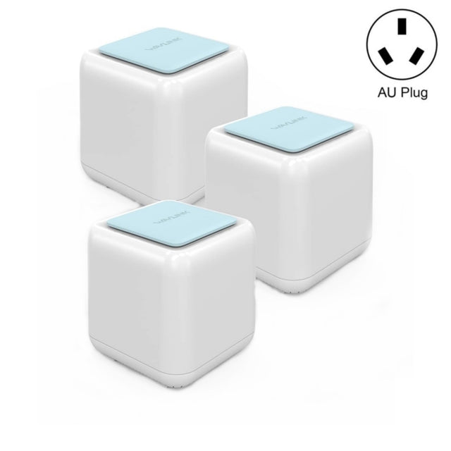 WAVLINK WN535M3 For Home Office 3pcs Mesh Wireless Router AC1200 Dual Band WiFi Signal Booster, Plug:AU Plug
