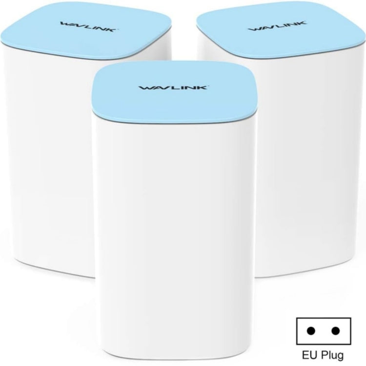 WAVLINK WN551K3 3pcs AC3000 WiFi Wireless Repeater Built-in Antenna Tri-Band Mesh Wireless Router, Plug:EU Plug