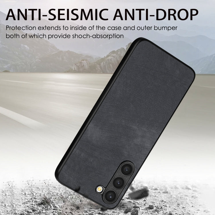 For Samsung Galaxy S25 5G Vintage Leather PC Back Cover Phone Case(Black)
