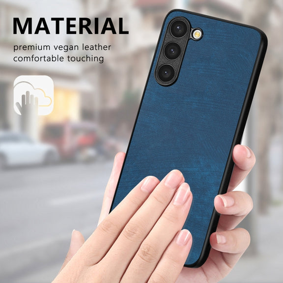 For Samsung Galaxy S25 5G Vintage Leather PC Back Cover Phone Case(Blue)