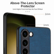 For Samsung Galaxy S25 5G Vintage Leather PC Back Cover Phone Case(Blue)