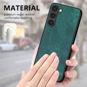 For Samsung Galaxy S25 5G Vintage Leather PC Back Cover Phone Case(Green)