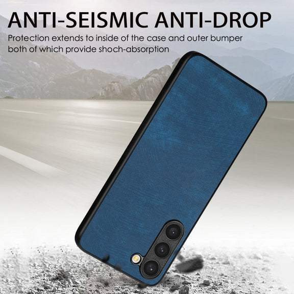 For Samsung Galaxy S25+ 5G Vintage Leather PC Back Cover Phone Case(Blue)