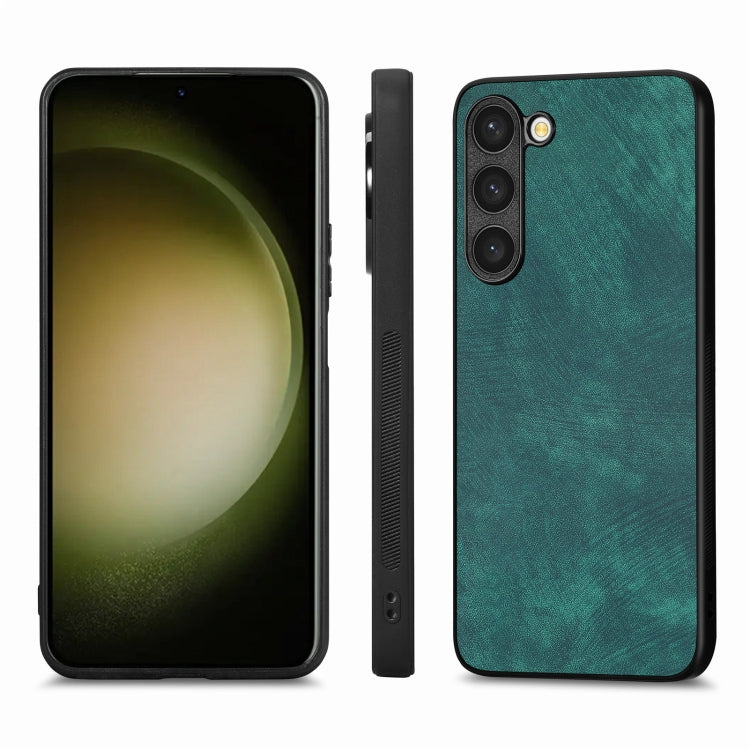 For Samsung Galaxy S25+ 5G Vintage Leather PC Back Cover Phone Case(Green)