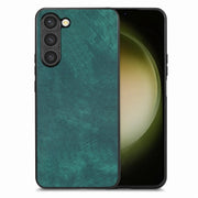 For Samsung Galaxy S25+ 5G Vintage Leather PC Back Cover Phone Case(Green)