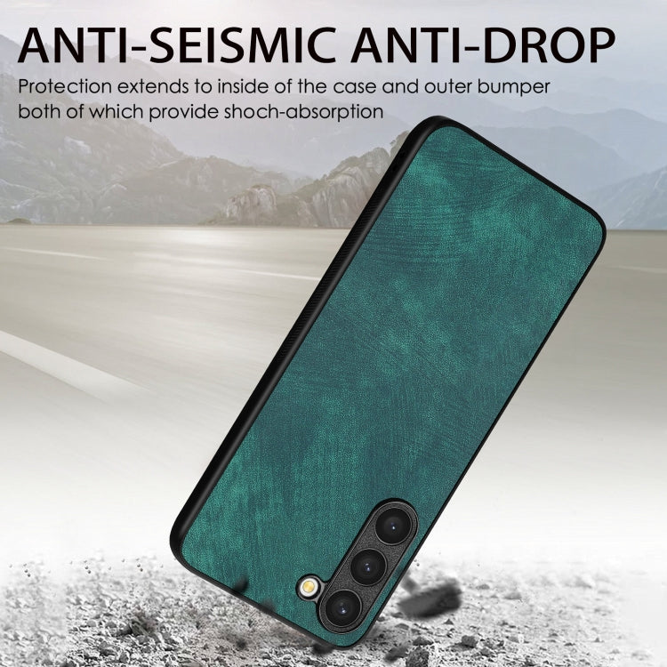 For Samsung Galaxy S25+ 5G Vintage Leather PC Back Cover Phone Case(Green)