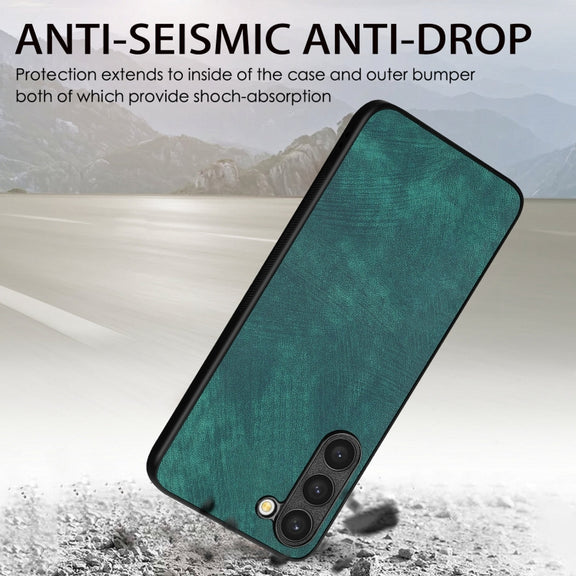 For Samsung Galaxy S25+ 5G Vintage Leather PC Back Cover Phone Case(Green)