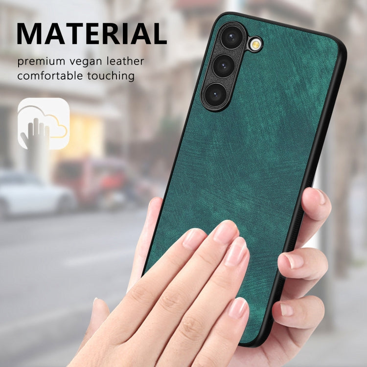 For Samsung Galaxy S25+ 5G Vintage Leather PC Back Cover Phone Case(Green)