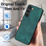 For Samsung Galaxy S25+ 5G Vintage Leather PC Back Cover Phone Case(Green)