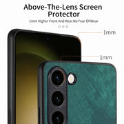 For Samsung Galaxy S25+ 5G Vintage Leather PC Back Cover Phone Case(Green)