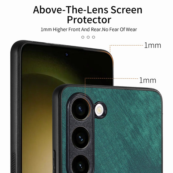For Samsung Galaxy S25+ 5G Vintage Leather PC Back Cover Phone Case(Green)