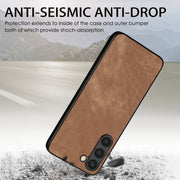 For Samsung Galaxy S25+ 5G Vintage Leather PC Back Cover Phone Case(Brown)