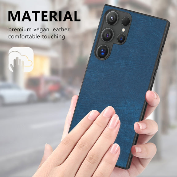 For Samsung Galaxy S25 Ultra 5G Vintage Leather PC Back Cover Phone Case(Blue)