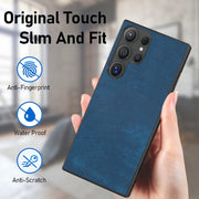 For Samsung Galaxy S25 Ultra 5G Vintage Leather PC Back Cover Phone Case(Blue)
