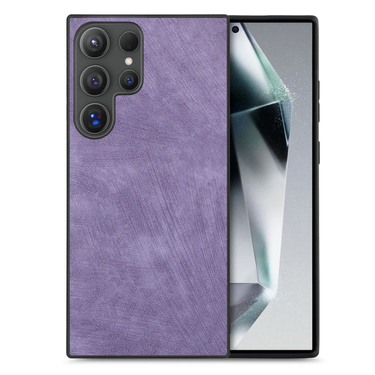 For Samsung Galaxy S25 Ultra 5G Vintage Leather PC Back Cover Phone Case(Purple)