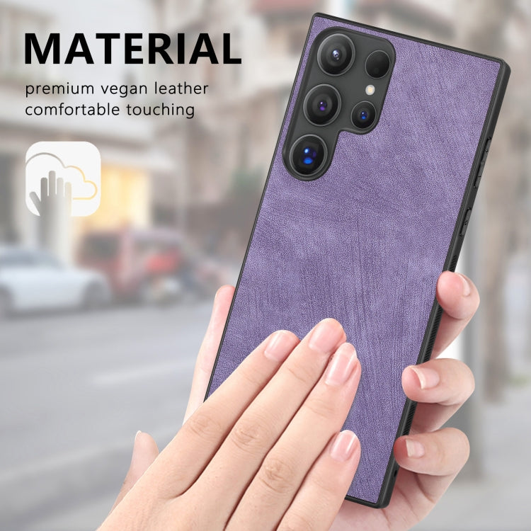 For Samsung Galaxy S25 Ultra 5G Vintage Leather PC Back Cover Phone Case(Purple)