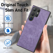 For Samsung Galaxy S25 Ultra 5G Vintage Leather PC Back Cover Phone Case(Purple)