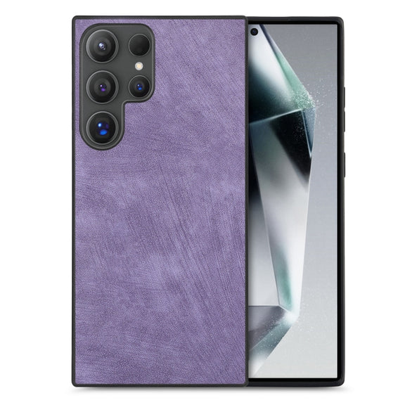 For Samsung Galaxy S25 Ultra 5G Vintage Leather PC Back Cover Phone Case(Purple)