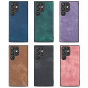 For Samsung Galaxy S25 5G Vintage Leather PC Back Cover Phone Case(Black)