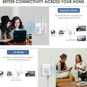 WAVLINK WN578W2 For Home Office N300 WiFi Wireless AP Repeater Signal Booster, Plug:AU Plug
