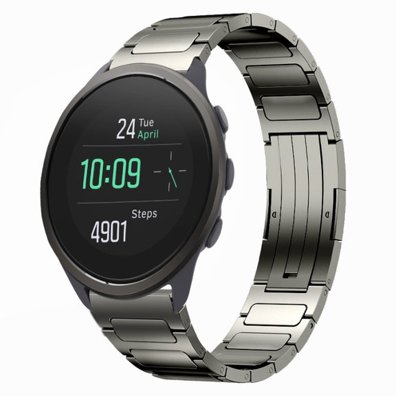 For SUUNTO 5 Peak 22mm I-Shaped Titanium Alloy Watch Band(Grey)