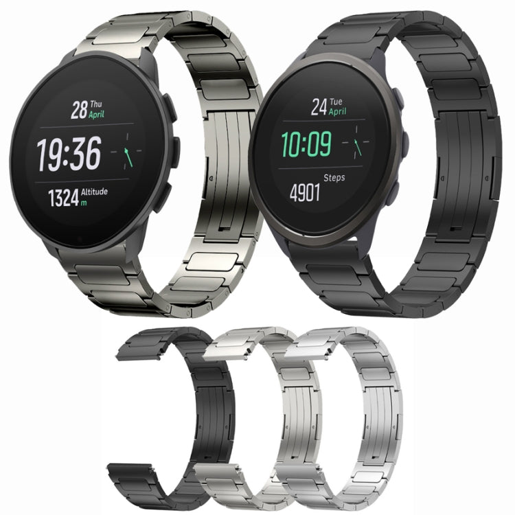 For  SUUNTO 9 Peak 22mm I-Shaped Titanium Alloy Watch Band(Grey)
