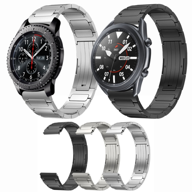 For Samsung Gear S3 Frontier 22mm I-Shaped Titanium Alloy Watch Band(Sliver)