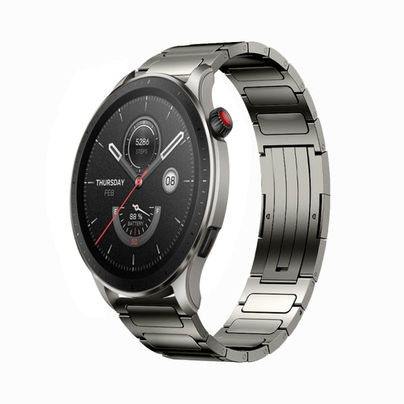 For Amazfit GTR 4 22mm I-Shaped Titanium Alloy Watch Band(Grey)