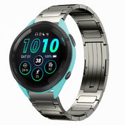 For Garmin Forerunner 265 22mm I-Shaped Titanium Alloy Watch Band(Grey)
