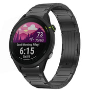 For Garmin Forerunner 255 22mm I-Shaped Titanium Alloy Watch Band(Black)