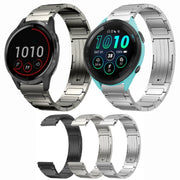 For Garmin Forerunner 255 22mm I-Shaped Titanium Alloy Watch Band(Black)