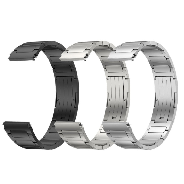 For Garmin Forerunner 255 22mm I-Shaped Titanium Alloy Watch Band(Black)