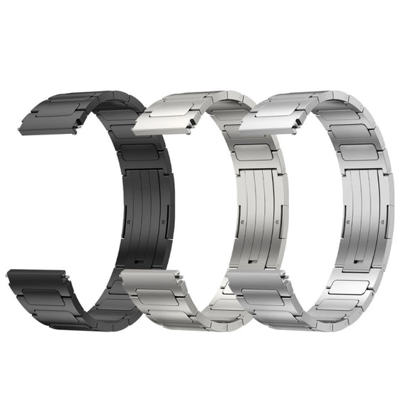 For Garmin Forerunner 255 22mm I-Shaped Titanium Alloy Watch Band(Black)