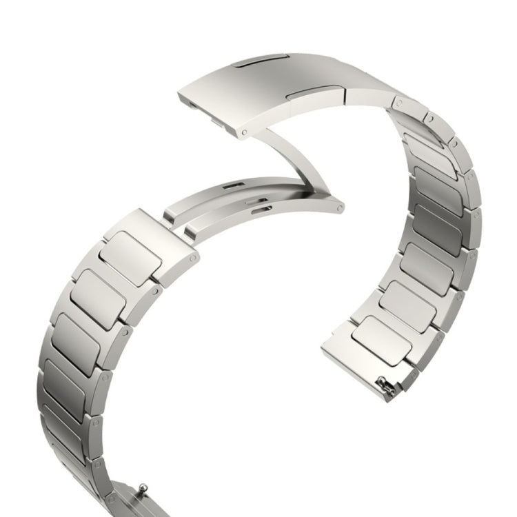 For Garmin Forerunner 255 22mm I-Shaped Titanium Alloy Watch Band(Black)