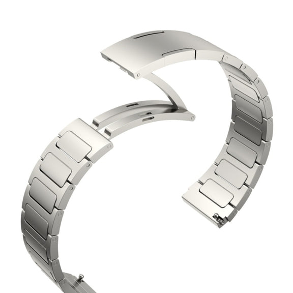 For Garmin Forerunner 255 22mm I-Shaped Titanium Alloy Watch Band(Black)