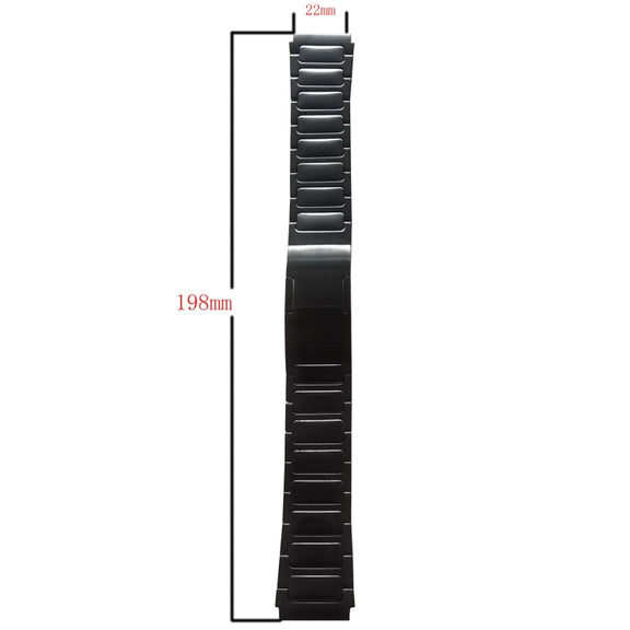 For Garmin Forerunner 255 22mm I-Shaped Titanium Alloy Watch Band(Black)