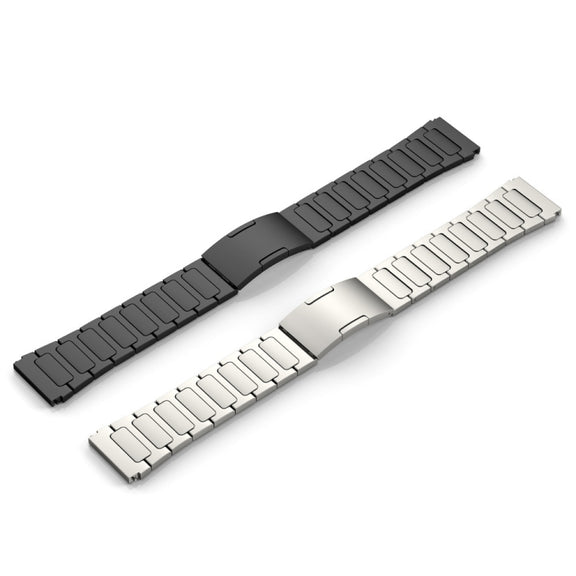 For Garmin Forerunner 255 22mm I-Shaped Titanium Alloy Watch Band(Black)