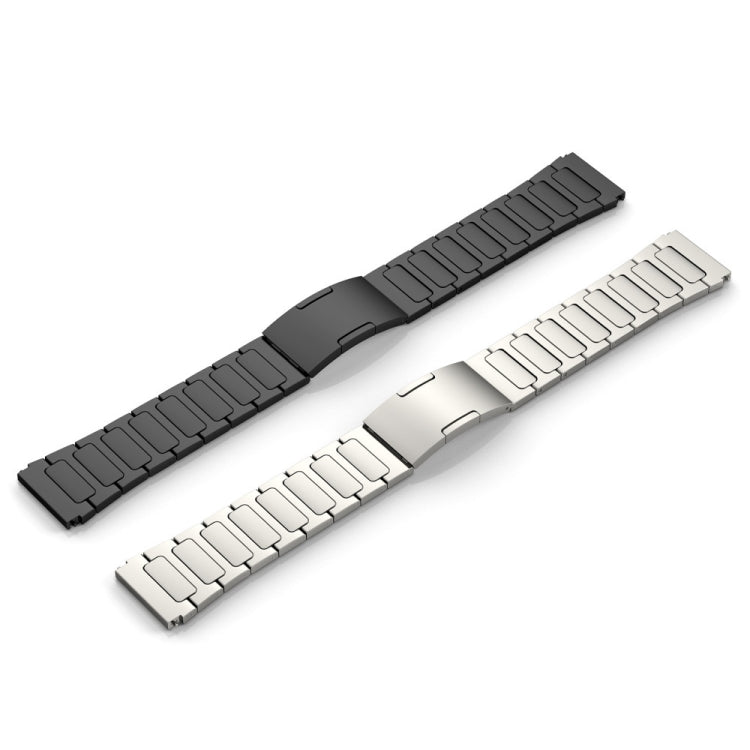 For Garmin Forerunner 255 22mm I-Shaped Titanium Alloy Watch Band(Black)