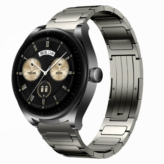 For Huawei Watch Buds 22mm I-Shaped Titanium Alloy Watch Band(Grey)