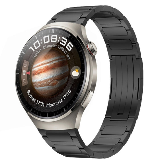 For Huawei Watch 4 22mm I-Shaped Titanium Alloy Watch Band(Black)