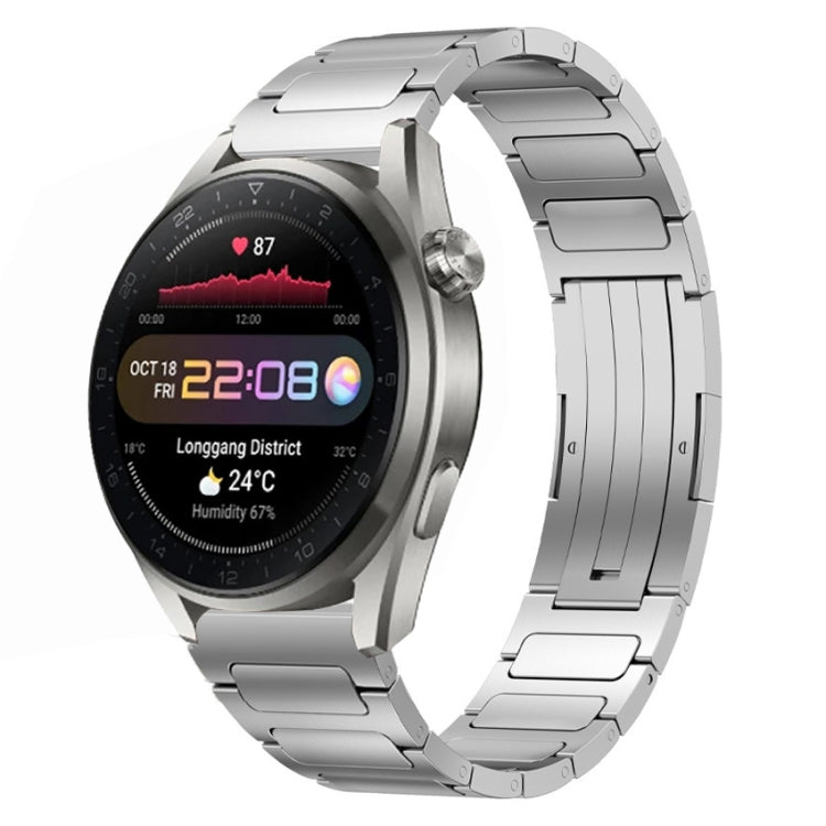 For Huawei Watch 3 Pro New 22mm I-Shaped Titanium Alloy Watch Band(Sliver)