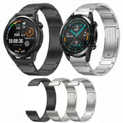 For Huawei GT2 46mm 22mm I-Shaped Titanium Alloy Watch Band(Black)