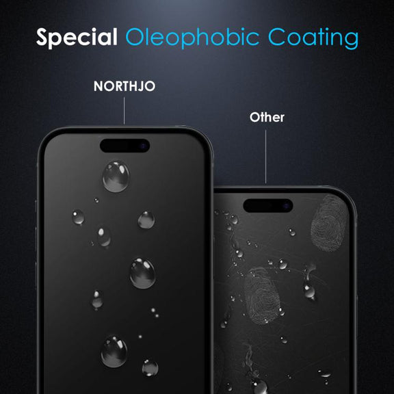 For iPhone 16 Plus NORTHJO A++ 0.3mm 28 Degree Privacy Screen Tempered Glass Film